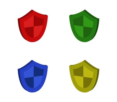 beyaz zemin üzerinde kalkan simgesi