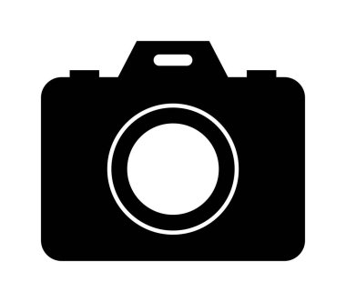 Beyaz arkaplanda kamera simgesi