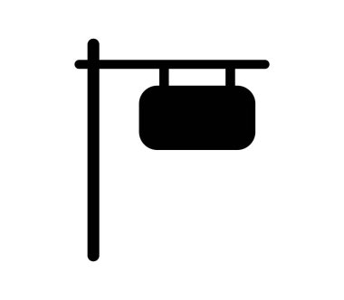 Beyaz arkaplanda işaret panosu simgesi