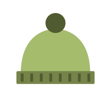 Beyaz arkaplanda vektör olarak gösterilen kış başlığı simgesi