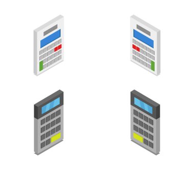 Beyaz arkaplanda hesap makinesi simgesi