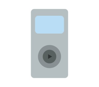 Beyaz arkaplanda müzik çalar simgesi