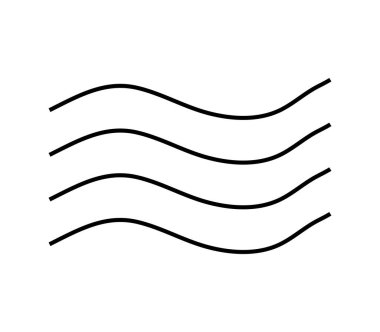 Beyaz arkaplanda deniz dalgaları simgesi