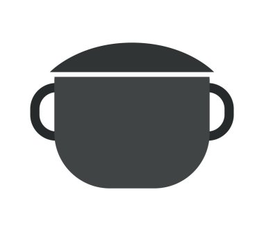 Beyaz arka plan üzerinde pot simgesi