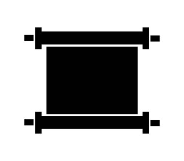 Beyaz arkaplanda vektör ile gösterilmiş el yazması simgesi