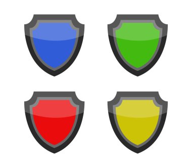 beyaz zemin üzerinde kalkan simgesi