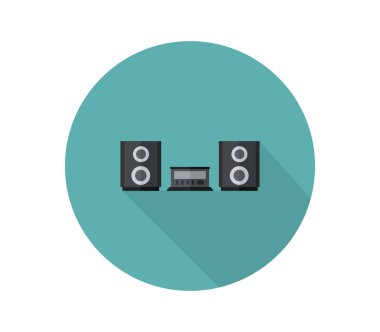 beyaz arkaplanda stereo simgesi