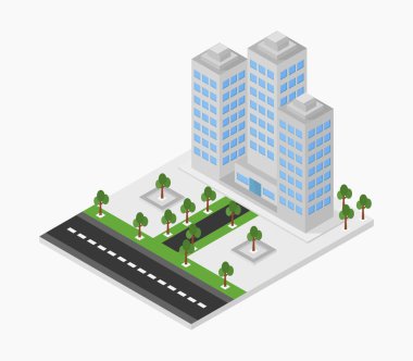 Gökdelen simgesi vektör illüstrasyonu