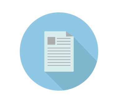 Uzun gölgeli düz daire simgesi