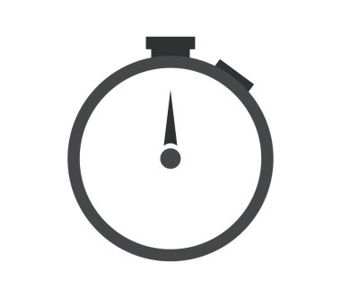 Beyaz arkaplanda kronometre simgesi