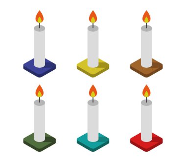 arkaplanda mum simgesi illüstrasyonu