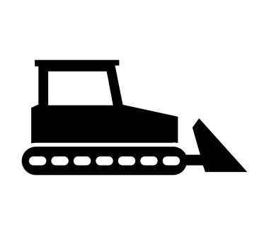 Kazı simgesi beyaz arkaplanda vektör ile gösterilmiştir