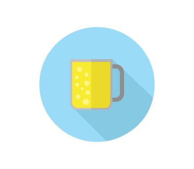 Beyaz arkaplanda bira simgesi