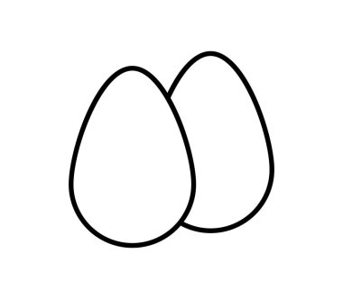 Beyaz arkaplanda yumurta simgesi