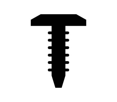 beyaz arkaplan üzerinde vektör resimli vida simgesi