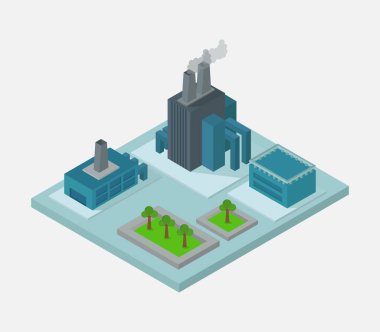 Beyaz arkaplanda endüstri simgesi