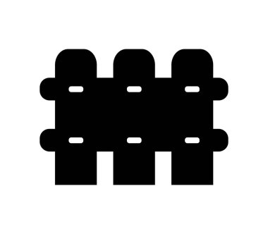 Beyaz arkaplanda vektör ile gösterilmiş çit simgesi