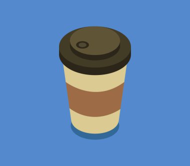 Beyaz arkaplanda kahve fincanı simgesi