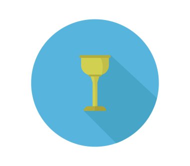 Beyaz arkaplanda Hıristiyan kupa simgesi