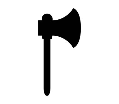 beyaz arkaplanda vektör olarak gösterilen ax simgesi