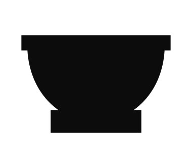 Beyaz arkaplanda kase simgesi