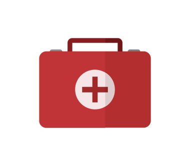 Beyaz arkaplanda tıbbi çanta simgesi