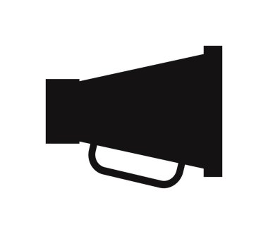 Beyaz arkaplanda megafon simgesi