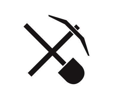 pickaxe icon on a white background clipart