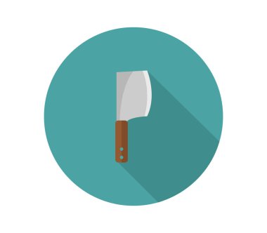 Beyaz arkaplanda mutfak baltası simgesi