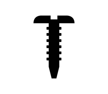 beyaz arkaplan üzerinde vektör resimli vida simgesi