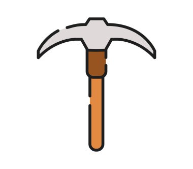 Beyaz arkaplanda kazma simgesi