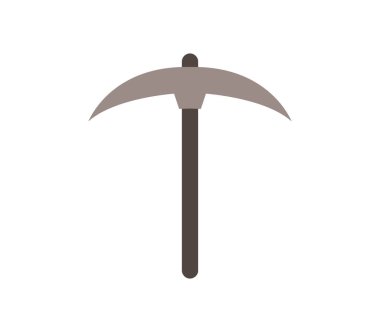 Beyaz arkaplanda kazma simgesi