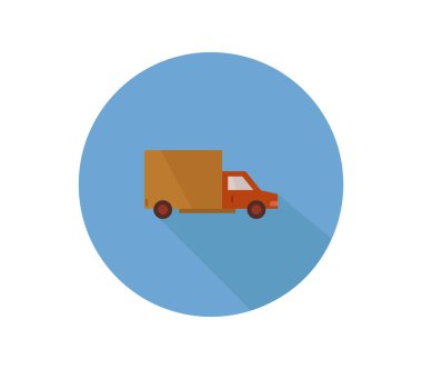 Beyaz arkaplanda kamyon çizimi