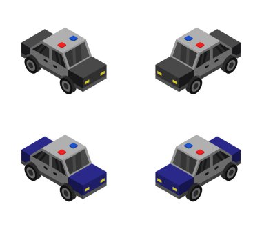 Beyaz arka planda polis minibüsü