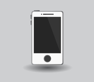 Beyaz arka plan üzerinde akıllı telefon simgesi