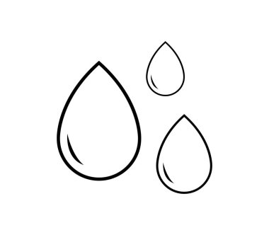 beyaz arkaplanda su damlaları simgesi