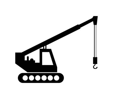 Vinç simgesi beyaz arkaplanda vektör ile gösterilmiştir