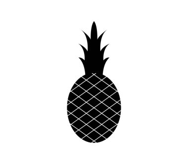 Beyaz arkaplanda ananas simgesi