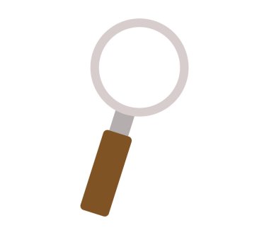 Beyaz arkaplanda büyütme cam simgesi