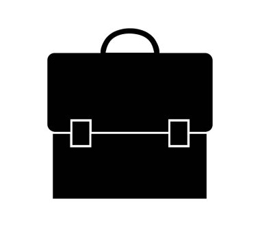 Beyaz arkaplanda iş çantası simgesi