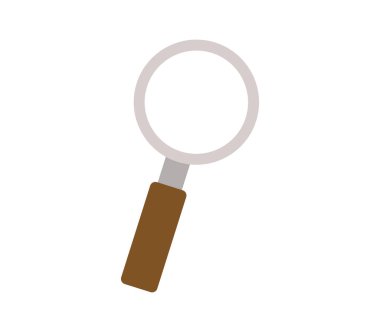 Beyaz arkaplanda büyütme cam simgesi