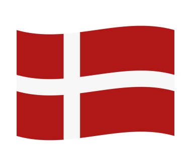 Danimarka bayrağı ile vektör illüstrasyonu