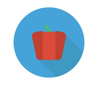 Beyaz arkaplanda biber simgesi