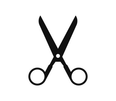 Makas simgesi vektör illüstrasyonu