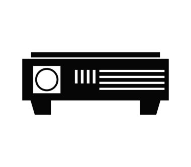 projektör simgesi beyaz arka plan üzerinde