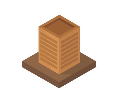 Gökdelen simgesi vektör illüstrasyonu