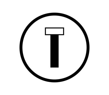 Beyaz arkaplanda kapalı yol simgesi