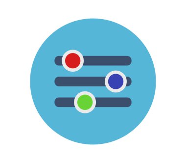 Beyaz arkaplanda müzik karıştırıcı simgesi