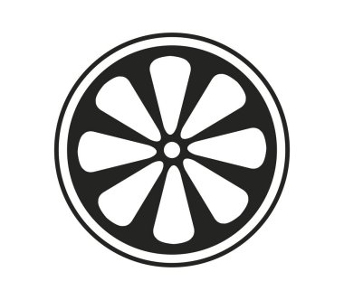 beyaz arkaplanda turuncu meyve simgesi