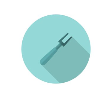 beyaz arkaplanda çatal simgesi